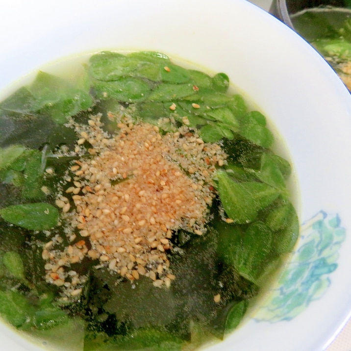 スベリヒユの韓国風スープ